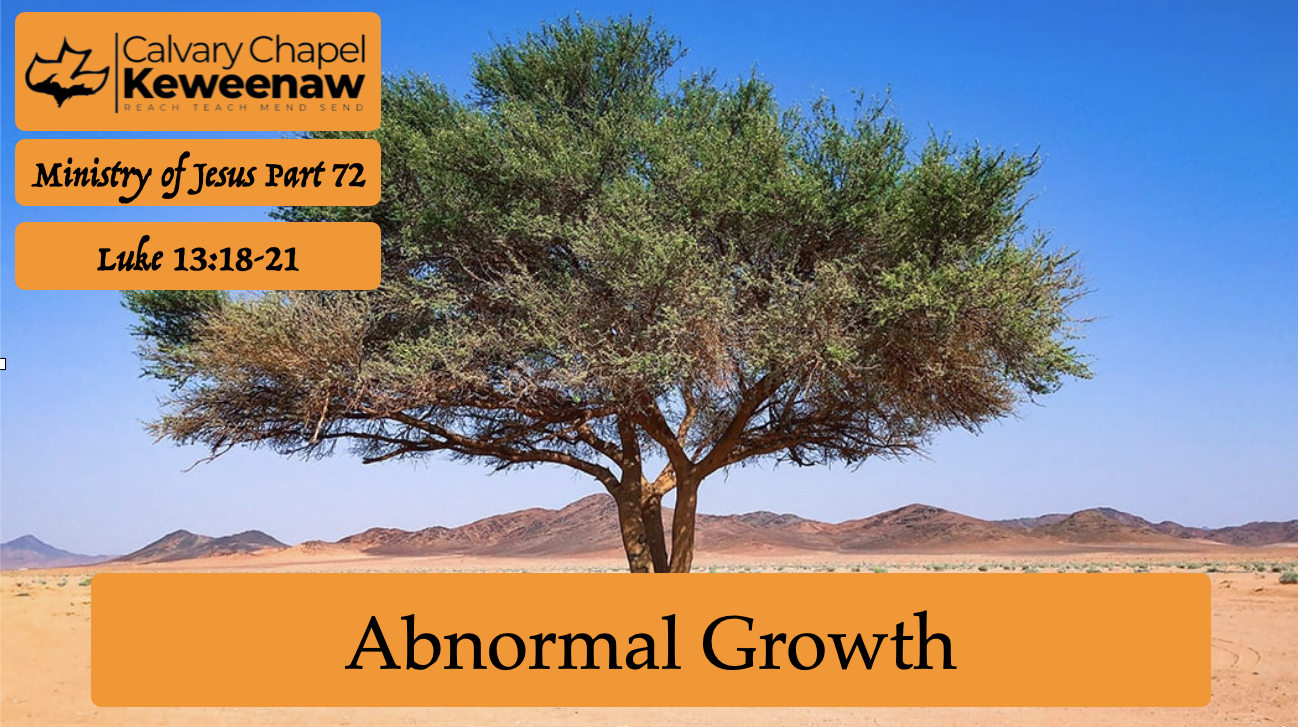 “Abnormal Growth” Ministry of Jesus Part 72